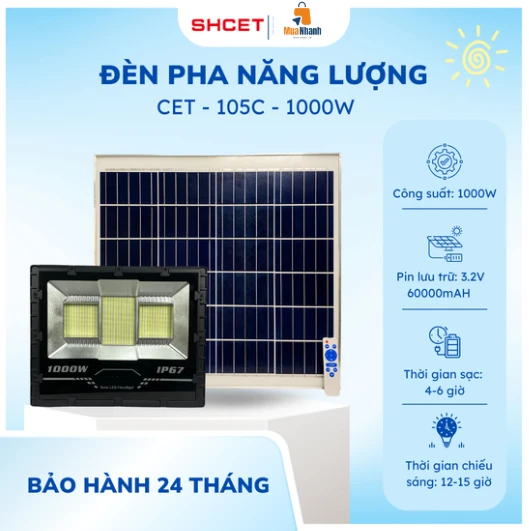 Đèn pha năng lượng mặt trời 1000W